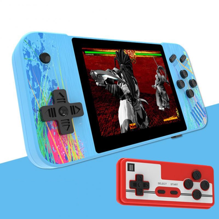

G3 Macaron 3.5 inch Screen Handheld Game Console for Dual Players Built-in 800 Games(Blue)