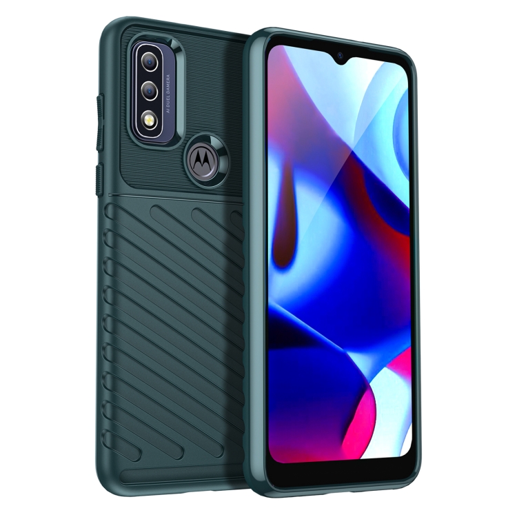 

For Motorola Moto G Pure Thunderbolt Shockproof TPU Protective Soft Case(Green)