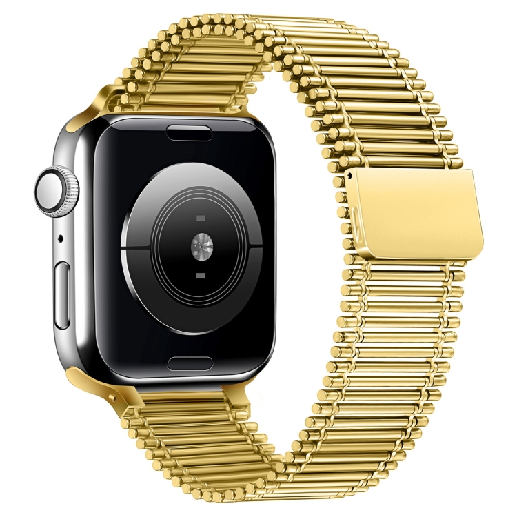 

Chain Loop Steel Watch Band For Apple Watch Series 7 45mm / 6&SE&5&4 44mm / 3&2&1 42mm (Gold)