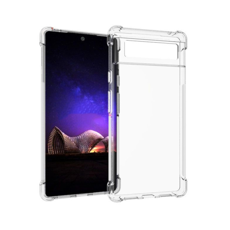 

For Google Pixel 6 Shockproof Non-slip Waterproof Thickening TPU Protective Case (Transparent)