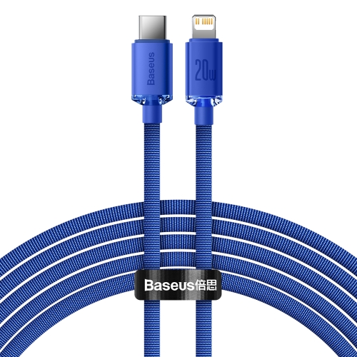 

Baseus CAJY000303 Crystal Shine Series 20W USB-C / Type-C to 8 Pin Fast Charging Data Cable, Cable Length:2m(Blue)