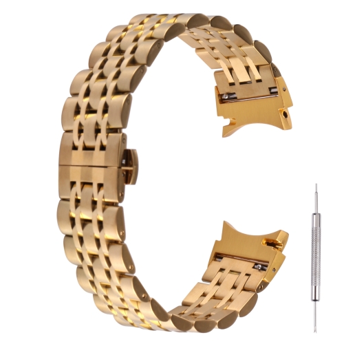 

For Samsung Galaxy Watch4 40mm/44mm Seven-bead Stainless Steel Watch Band(Gold)