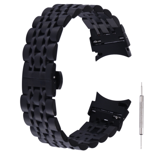 

For Samsung Galaxy Watch4 40mm/44mm Seven-bead Stainless Steel Watch Band(Black)