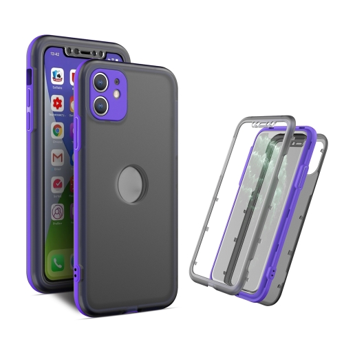 

Skin Feel 360 Degrees Full Package PC + TPU Combination Phone Case For iPhone 12 mini(Purple)