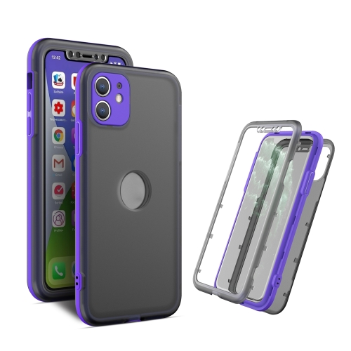 

Skin Feel 360 Degrees Full Package PC + TPU Combination Phone Case For iPhone 11(Purple)