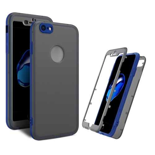 

Skin Feel 360 Degrees Full Package PC + TPU Combination Phone Case For iPhone SE 2022 / SE 2020 / 8 / 7(Blue)