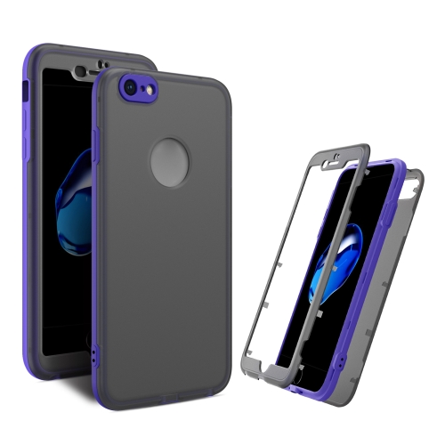 

Skin Feel 360 Degrees Full Package PC + TPU Combination Phone Case For iPhone SE 2020 / 8 / 7(Purple)