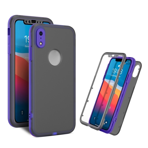 

Skin Feel 360 Degrees Full Package PC + TPU Combination Phone Case For iPhone XR(Purple)