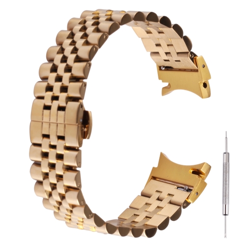 

For Samsung Galaxy Watch4 40mm/44mm Five-bead Stainless Steel Replacement Strap Watchband(Gold)