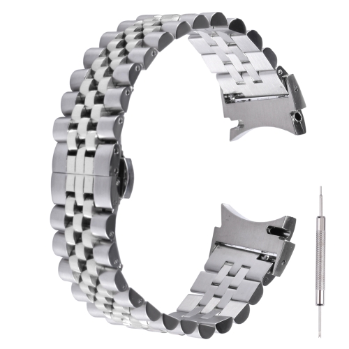 

For Samsung Galaxy Watch4 40mm/44mm Five-bead Stainless Steel Watch Band(Silver)