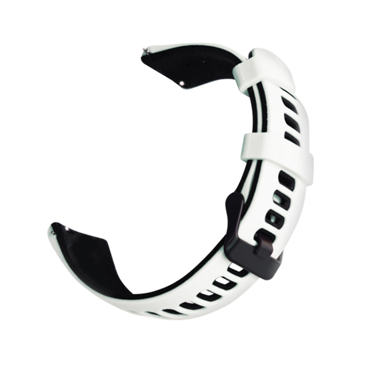 

20mm Universal Double Color Silicone Watch Band(White Black)