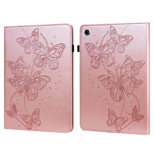 

For Lenovo Tab M10 HD 2nd Gen TB-X306X Embossed Butterfly Pattern Horizontal Flip Leather Tablet Case(Pink)