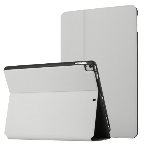 

For iPad Air 2019/Pro 10.5 2019/10.2 2019&2020 Dual-Folding Horizontal Flip Tablet Leather Case with Holder & Sleep / Wake-up Function(Grey)