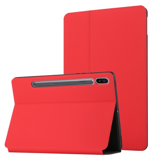 

For Samsung Galaxy Tab S8 / Galaxy Tab S7 SM-T870/T875 Dual-Folding Horizontal Flip Tablet Leather Case with Holder & Sleep / Wake-up Function(Red)