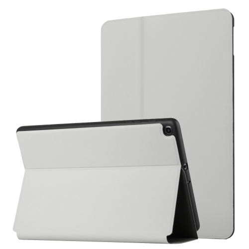 

For Huawei MatePad T10 / T10s Dual-Folding Horizontal Flip Tablet Leather Case with Holder(Grey)