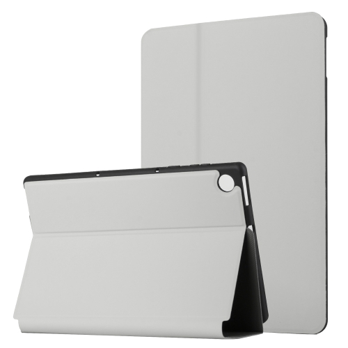 

For Lenovo Tab M10 Plus TB-X606F/X606X Dual-Folding Horizontal Flip Tablet Leather Case with Holder(Grey)