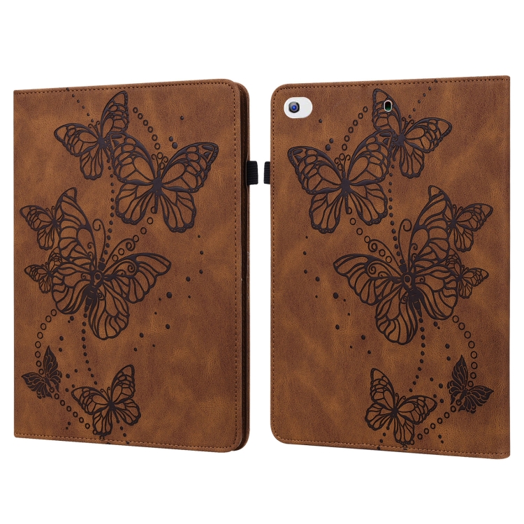 

Embossed Butterfly Pattern Horizontal Flip Leather Tablet Case For iPad mini 5 / 4 / 3 / 2 / 1(Brown)