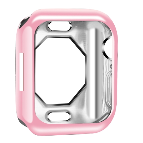 

Shockproof TPU Electroplate Protective Case For Apple Watch Series 8 / 7 41mm(Pink)