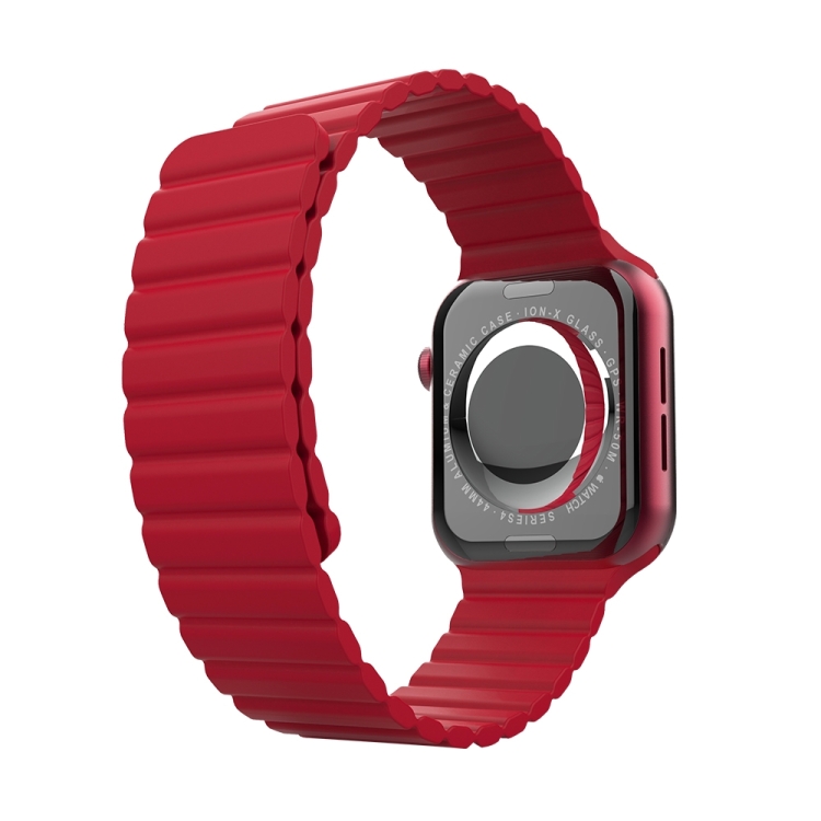 

Integrated Silicone Strap Watch Band For Apple Watch Series 8&7 41mm / SE 2&6&SE&5&4 40mm / 3&2&1 38mm(Red)
