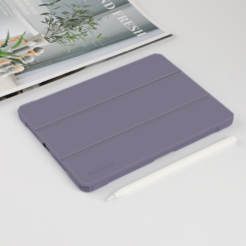 Mutural Pinyue Series Horizontal Flip Tablet Case with Holder & Pen Slot & Sleep / Wake-up Function For iPad mini 6(Purple)
