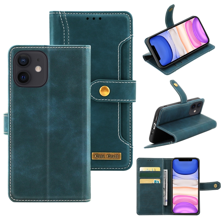 

Copper Buckle Horizontal Flip Leather Phone Case with Holder & Card Slots & Wallet For iPhone 11(Green)