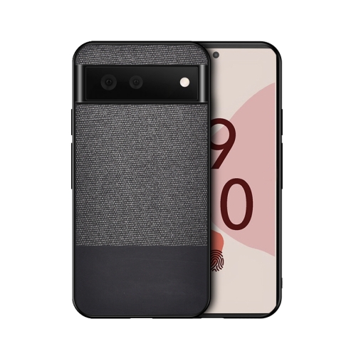 

For Google Pixel 6 Shockproof Splicing PU + Cloth Protective Case(Black)