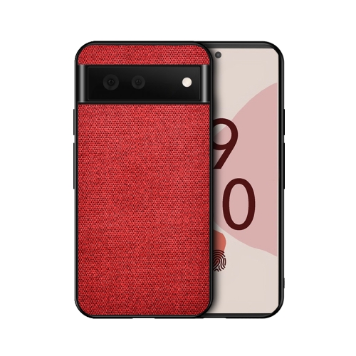 

For Google Pixel 6 Shockproof Cloth Texture PC + TPU Protective Case(Red)