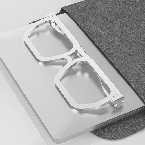 

R-JUST BJ02-1 Foldable Round Glasses Shape Aluminum Alloy Laptop Stand(Silver)