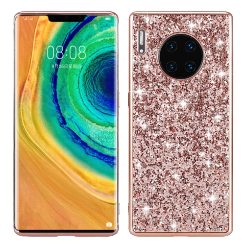 

For Huawei Mate 30 Pro Glittery Powder Shockproof TPU Case(Rose Rold)