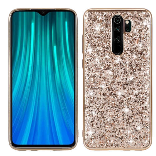 

For Xiaomi Redmi Note 8 Pro Glittery Powder Shockproof TPU Case(Gold)