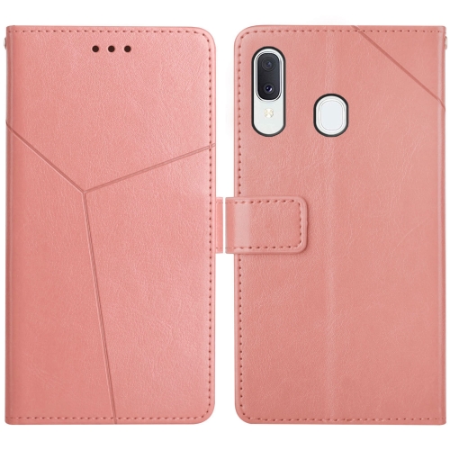 

For Samsung Galaxy A20 / A30 Y Stitching Horizontal Flip Leather Case with Holder & Card Slots & Wallet & Photo Frame(Rose Gold)