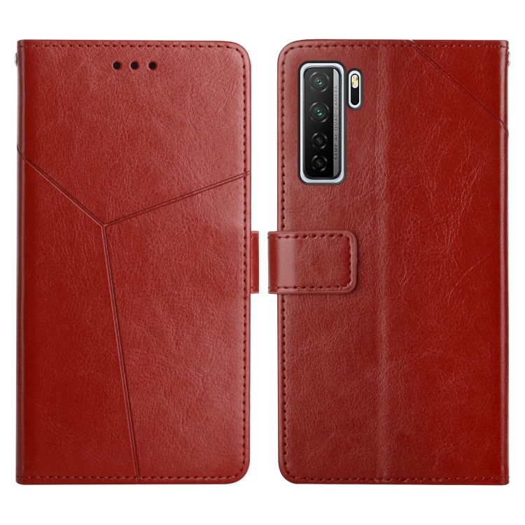 For Huawei P40 Lite 5G Y Stitching Horizontal Flip Leather Phone