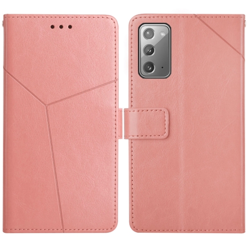 

For Samsung Galaxy Note20 Y Stitching Horizontal Flip Leather Case with Holder & Card Slots & Wallet & Photo Frame(Rose Gold)