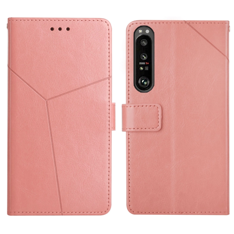 

For Sony Xperia 1 III Y Stitching Horizontal Flip Leather Phone Case with Holder & Card Slots & Wallet & Photo Frame(Rose Gold)