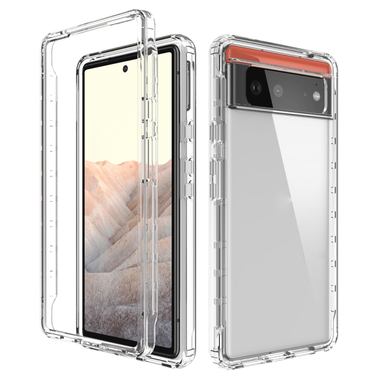 

For Google Pixel 6 High Transparency Two-color Gradient PC + TPU Phone Protective Case(Transparent)