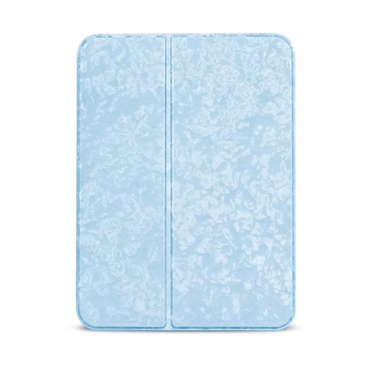 

Shell Texture Dual-Folding Horizontal Flip Leather Tablet Case with Holder & Sleep / Wake-up Function For iPad mini 6(Sky Blue)