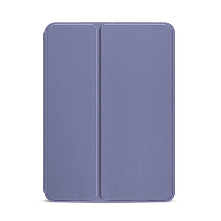 

Pure Color Dual-Folding Horizontal Flip Leather Tablet Case with Holder & Sleep / Wake-up Function For iPad mini 6(Purple)