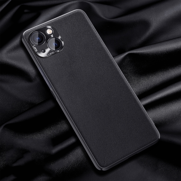 

Silicone Pure Skin Leather Full Coverage Shockproof Phone Case For iPhone 13(Black)