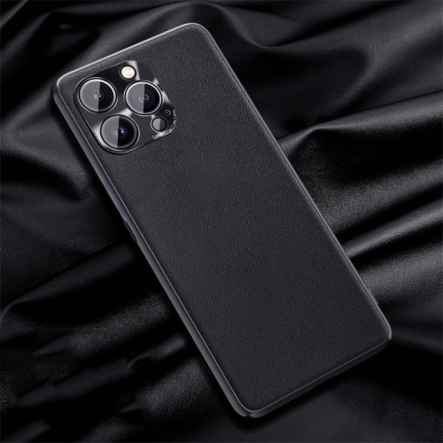 

Silicone Pure Skin Leather Full Coverage Shockproof Phone Case For iPhone 13 Pro(Black)