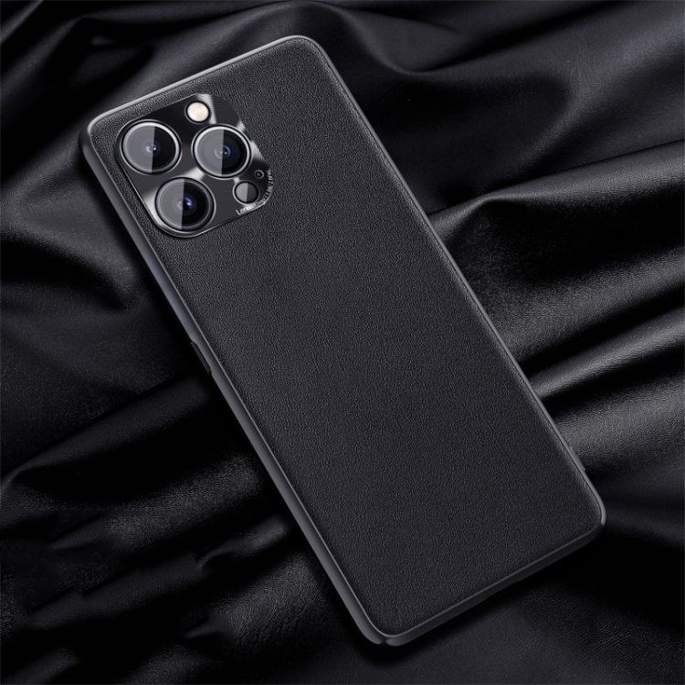 

Silicone Pure Skin Leather Full Coverage Shockproof Phone Case For iPhone 13 Pro Max(Black)