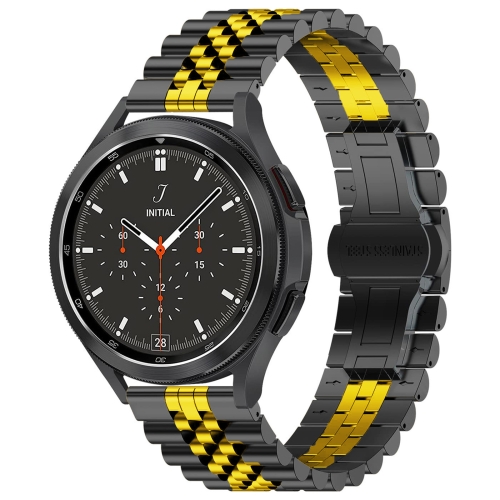 

20mm Five-bead Stainless Steel Watch Band(Black Gold)
