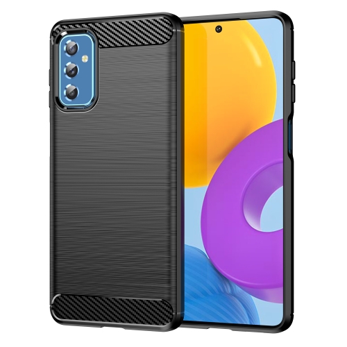 

For Samsung Galaxy M52 5G Brushed Texture Carbon Fiber TPU Phone Case(Black)