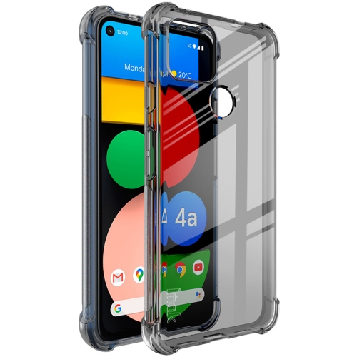 

For Google Pixel 5a 5G IMAK All-inclusive Shockproof Airbag TPU Case with Screen Protector(Transparent Black)