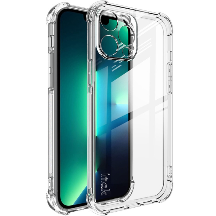 

IMAK All-inclusive Shockproof Airbag TPU Phone Case with Screen Protector For iPhone 13 Pro Max(Transparent)
