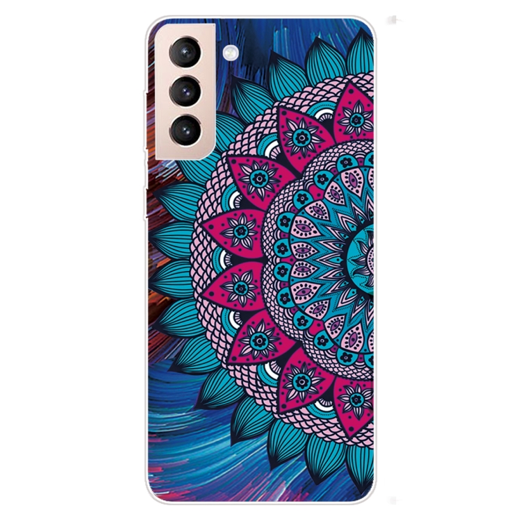 

For Samsung Galaxy S22 5G Colored Drawing Pattern High Transparent TPU Phone Protective Case(Oil Painting Flowers)