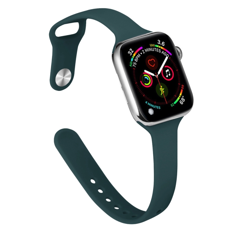 Slimming Silicone Reemplazo de reloj de reloj para Apple Watch Series 7  45mm / 6 \u0026 SE