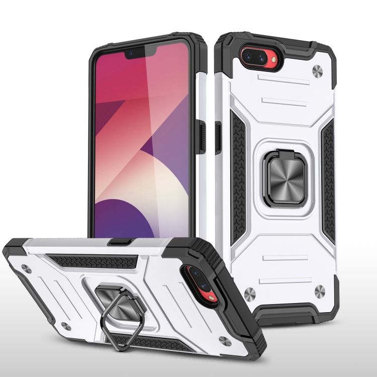 For OPPO A3s Magnetic Armor Shockproof TPU PC Phone Case