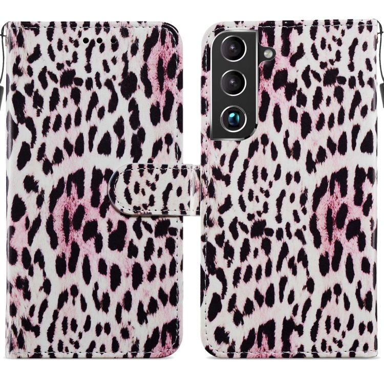 

For Samsung Galaxy S22+ 5G Painted Pattern Horizontal Flip Phone Leather Case with Holder & Card Slots & Photo Frame(Leopard)