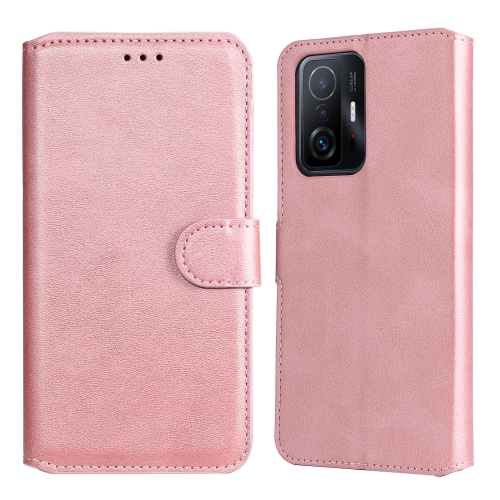 

For Xiaomi Mi 11T / 11T Pro Classic Calf Texture Horizontal Flip Phone Leather Case(Rose Gold)