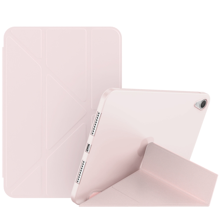 

Double-sided Matte Deformation TPU Tablet Leather Case with Holder & Sleep / Wake-up Function For iPad mini 6(Pink)